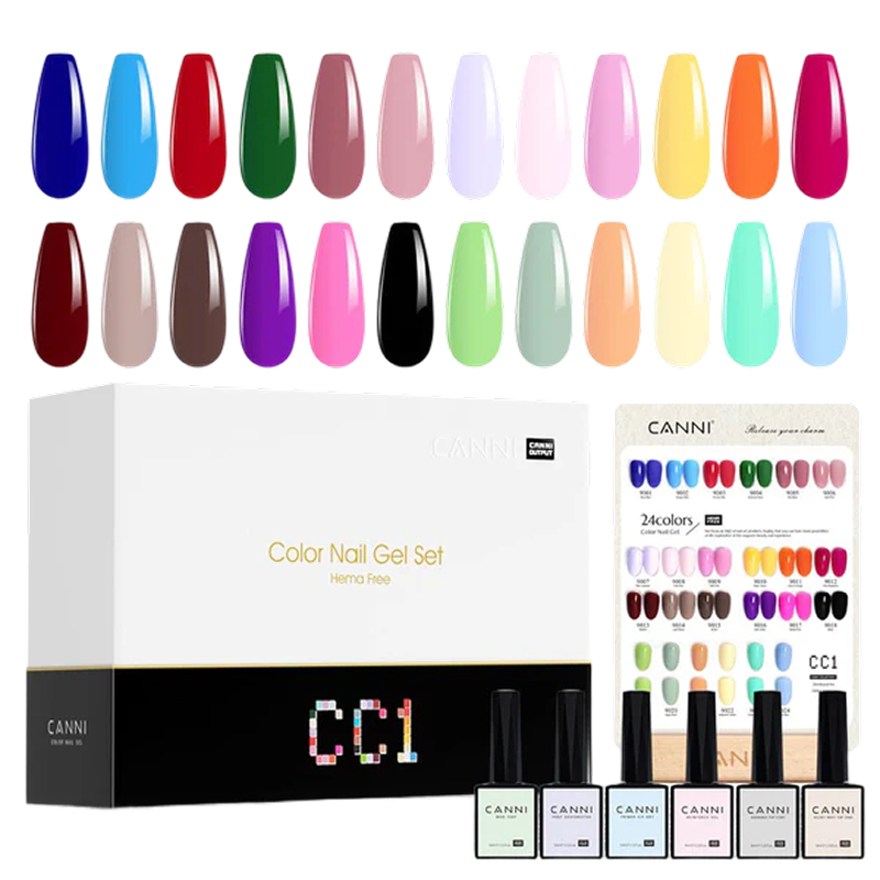 סט ג’ל לציפורניים – Canni Color Nail Gel Set CC1
