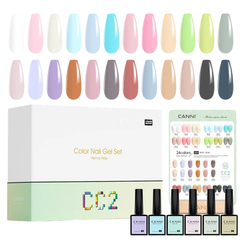 סט ג’ל לציפורניים – Canni Color Nail Gel Set CC2