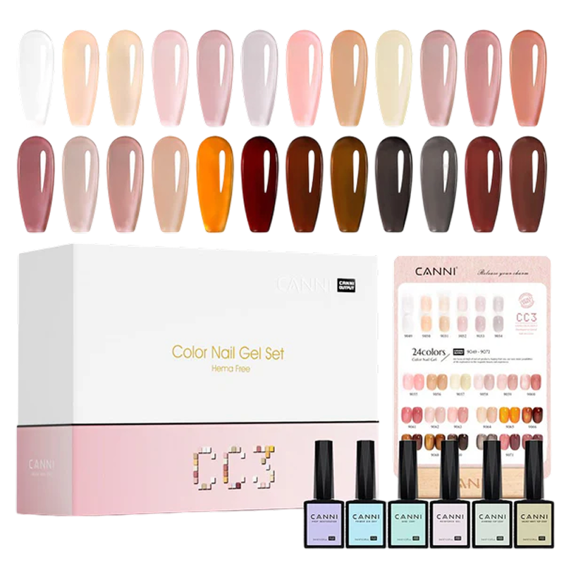 סט ג’ל לציפורניים – Canni Color Nail Gel Set CC3