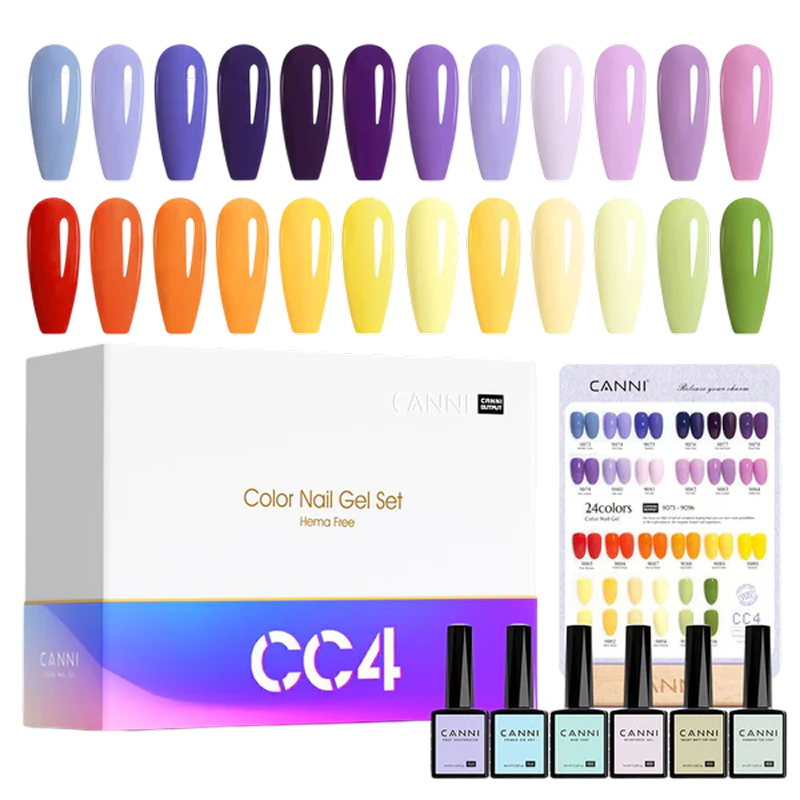 סט ג’ל לציפורניים – Canni Color Nail Gel Set CC4