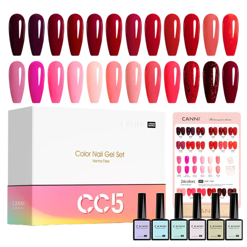 סט ג’ל לציפורניים – Canni Color Nail Gel Set CC5